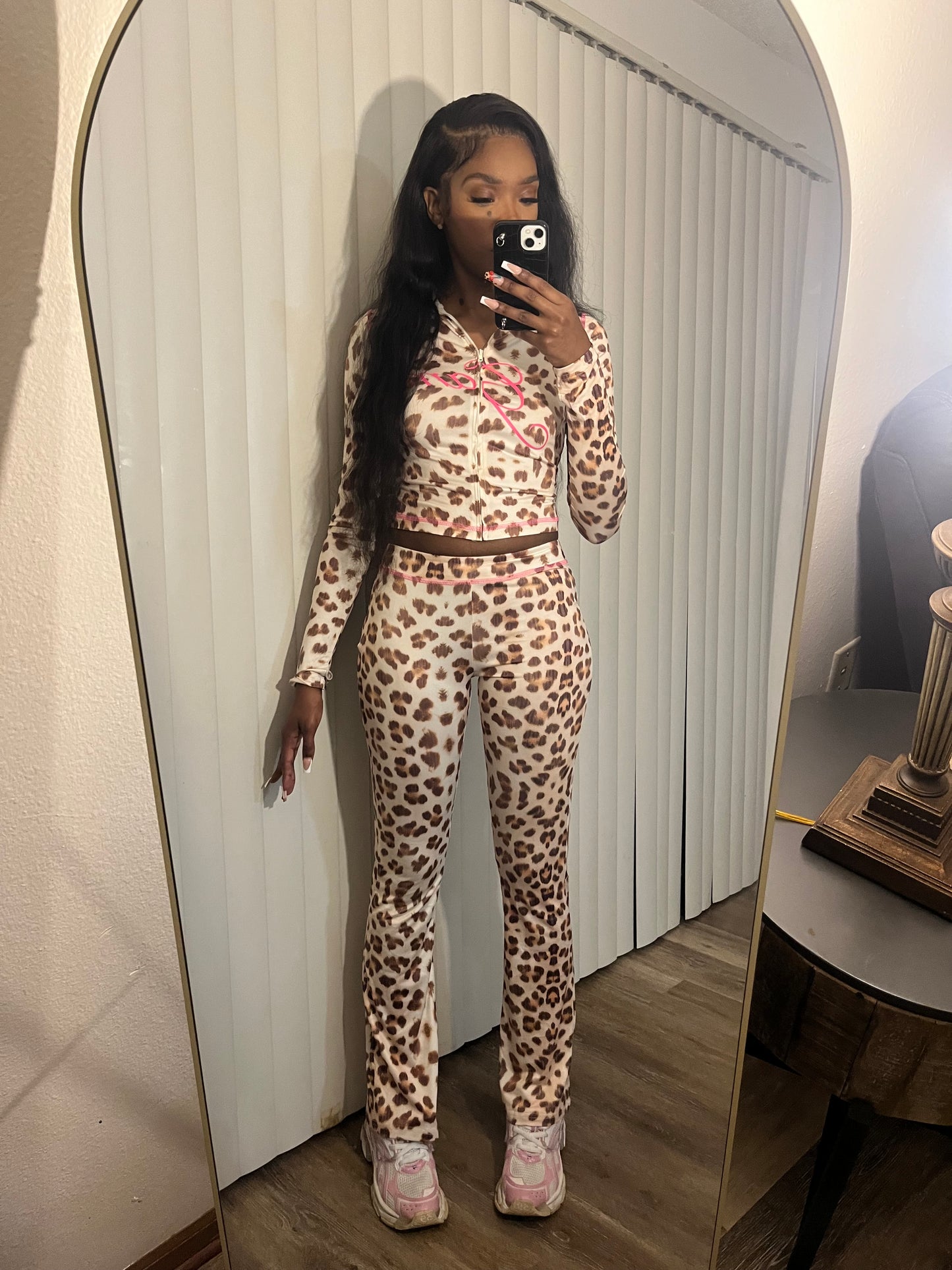 Cheetah pants set
