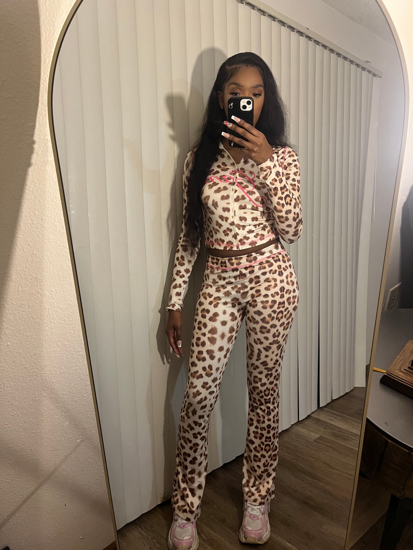 Cheetah pants set
